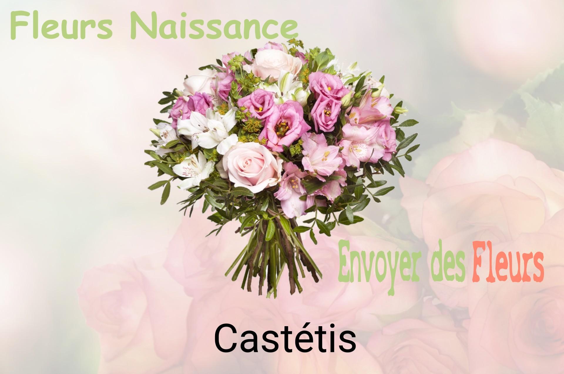 Bouquet de fleurs de naissance livré à Castétis