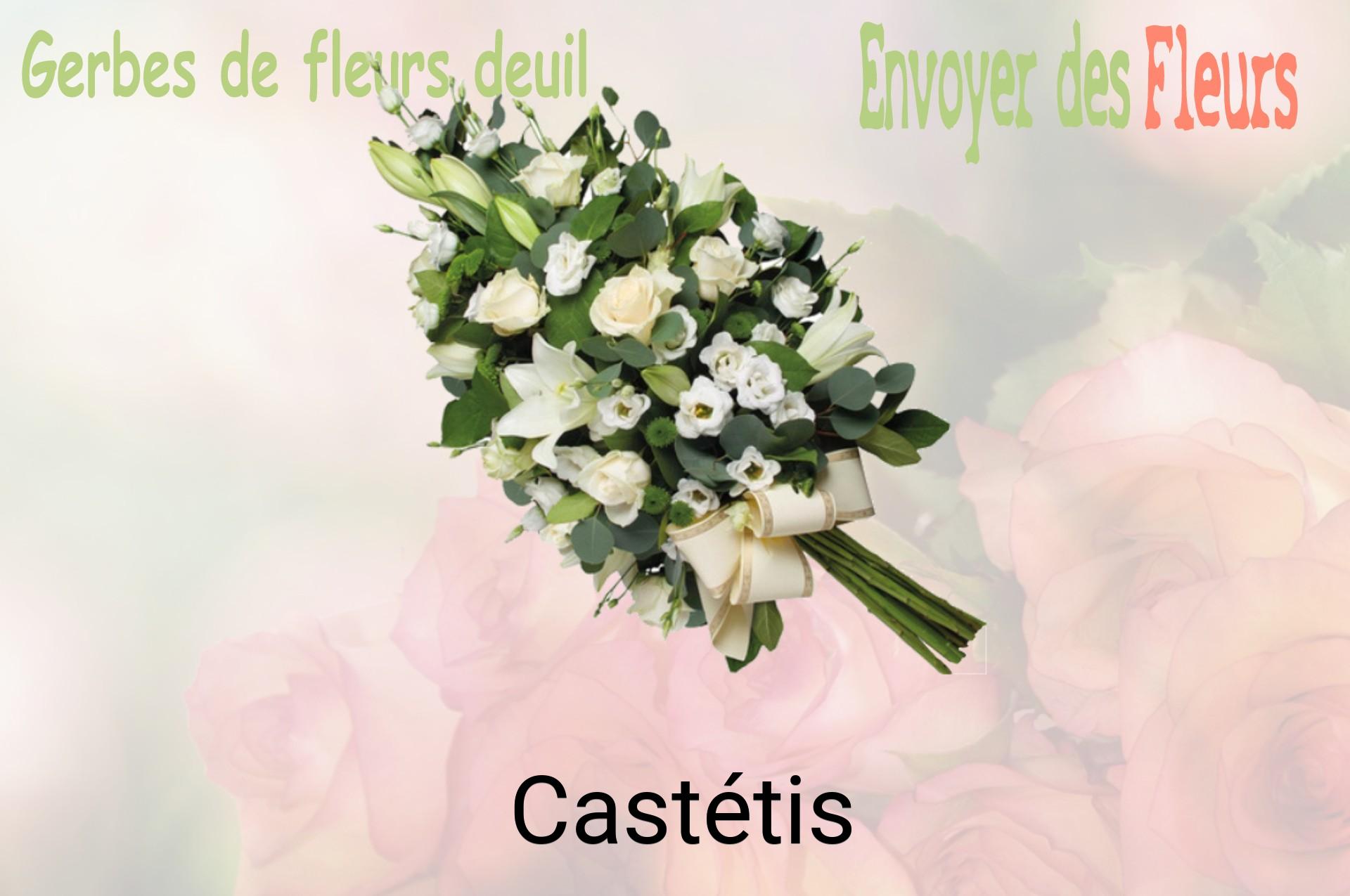 Gerbe de fleurs de deuil livrée à Castétis